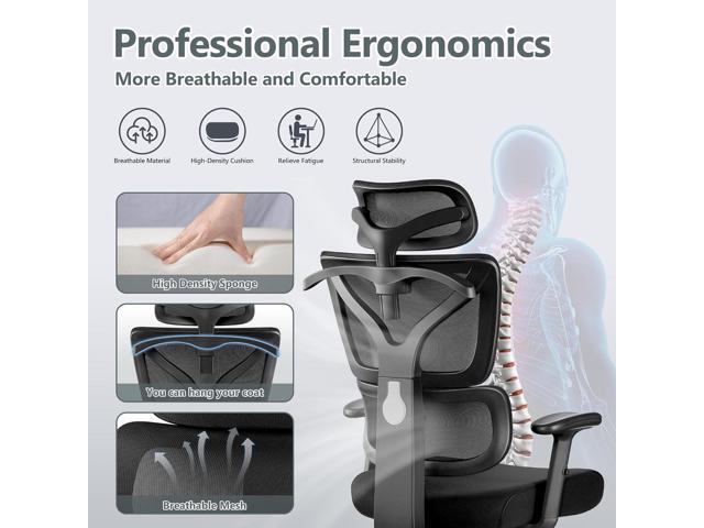 Winrise Office Chair Ergonomic Desk Chair, High Back Gaming Chair, Big and Tall Reclining Chair Comfy Home Office Desk Chair Lumbar Support...