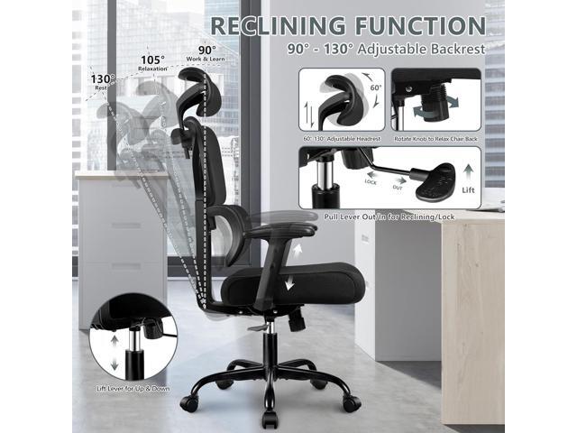 Winrise Office Chair Ergonomic Desk Chair, High Back Gaming Chair, Big and Tall Reclining Chair Comfy Home Office Desk Chair Lumbar Support...