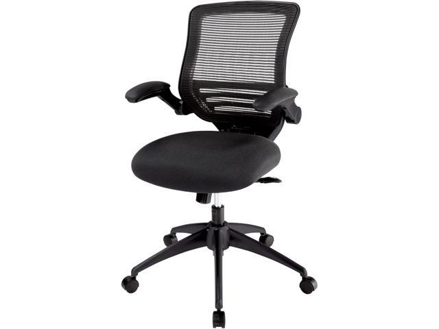 Realspace Calusa Mesh Mid-Back Chair, Black