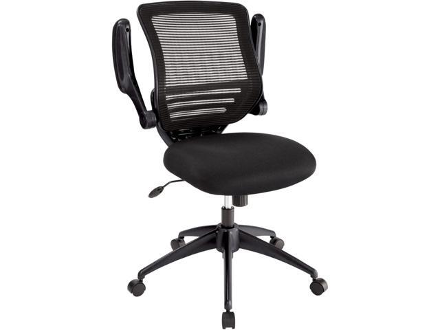 Realspace Calusa Mesh Mid-Back Chair, Black