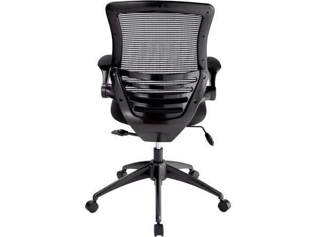 Realspace Calusa Mesh Mid-Back Chair, Black