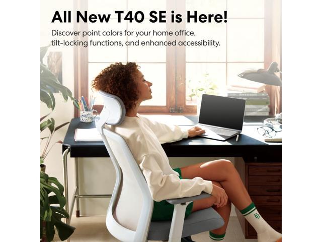 SIDIZ T40 SE Ergonomic Office Chair: Home Office Chair for Light Users with Reclining Tilt Lock, Headrest, 3D Armrests, Mesh Back Computer Desk...