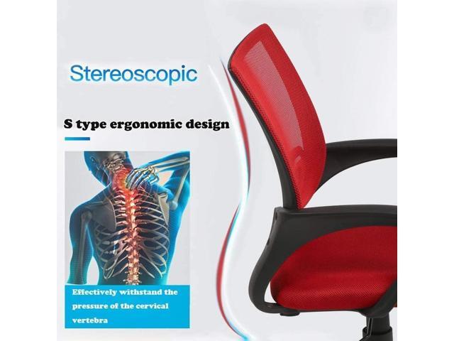 Meet Perfect Mid-Back Desk Office Chair, Ergonomic Modern Computer Chair with Lumbar Support and Armrest, Adjustable Executive Task Chair for Home,...