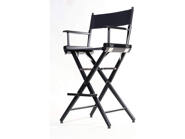 Filmcraft Professional Grade Tall Director's Chair (30', Black Finish, Black Canvas)