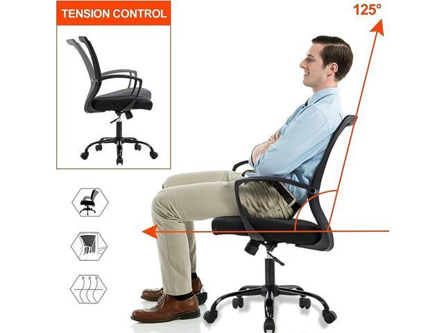 TYNB Home Office Chair Ergonomic Desk Chair Mesh Computer Chair Black Conference Room Chairs with Lumbar SupportCute Desk Chair for Home Meeting...