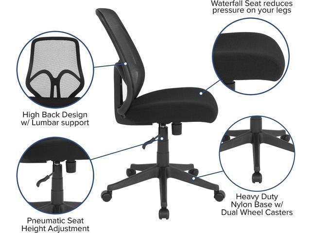 Flash Furniture Salerno Series High Back Black Mesh Office Chair