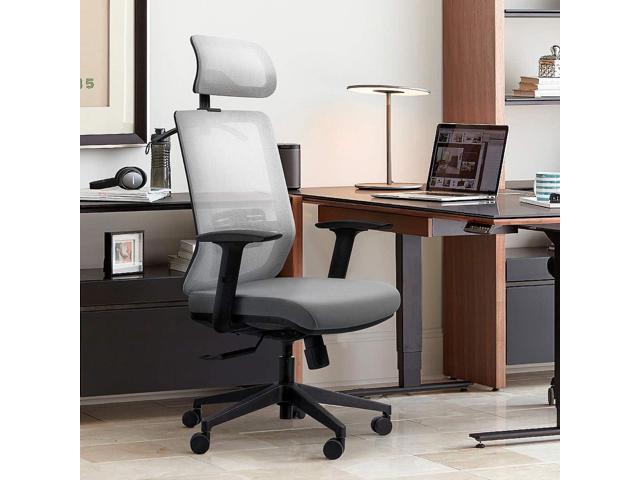 Furmax Ergonomic Office Chair, High Back Desk Chair with Adjustable Headrest, Lumbar Support and Armrests, Mesh Computer Chair with Clothes Hanger...