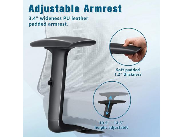 Furmax Ergonomic Office Chair, High Back Desk Chair with Adjustable Headrest, Lumbar Support and Armrests, Mesh Computer Chair with Clothes Hanger...