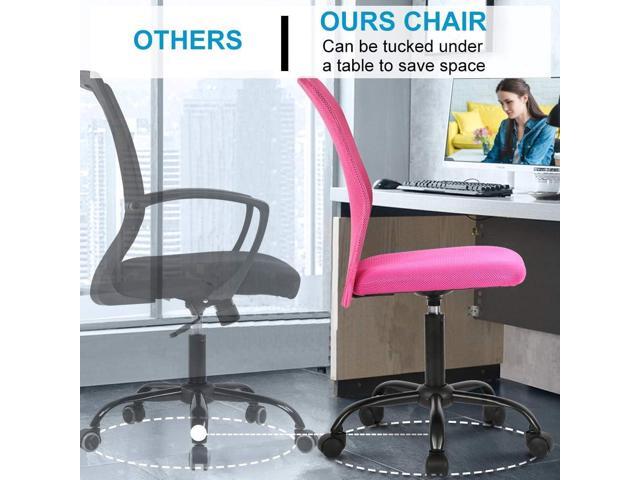 Home Office Chair Computer Chair Student Chair Desk Chair Mid Back Mesh Chair Height Adjustable Small Office Chair, Modern Task Chair No Armrest...