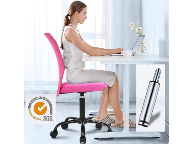 BestShop Home Office Chair Computer Chair Mid Back Mesh Chair, Desk Chair Height Adjustable Small Office Chair Chair No Armrest Cheap Rolling...