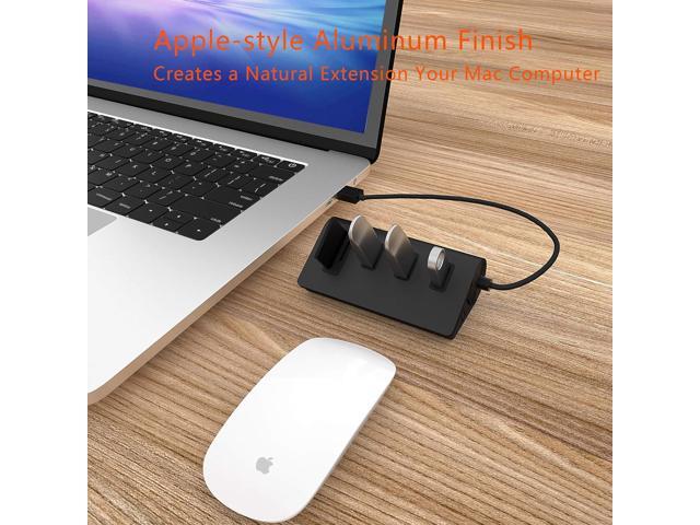 USB 3.0 HUB, Bus-Powered USB 3.0 3-Port Aluminum Hub with 2-Slots Card Reader Combo for iMac, MacBook Air, MacBook Pro, MacBook, Mac Mini, PCs and...