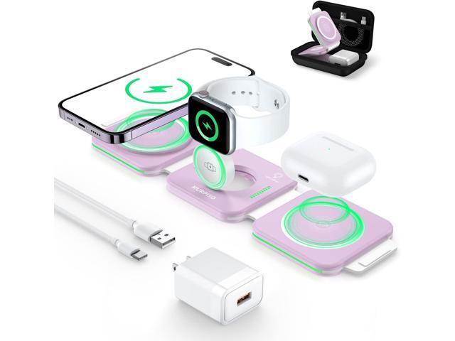MURPISO 3 in 1 Magnetic Foldable Wireless Charger,Wireless Charging Station for Travel,Wireless Charging Pad Compatible for iPhone...