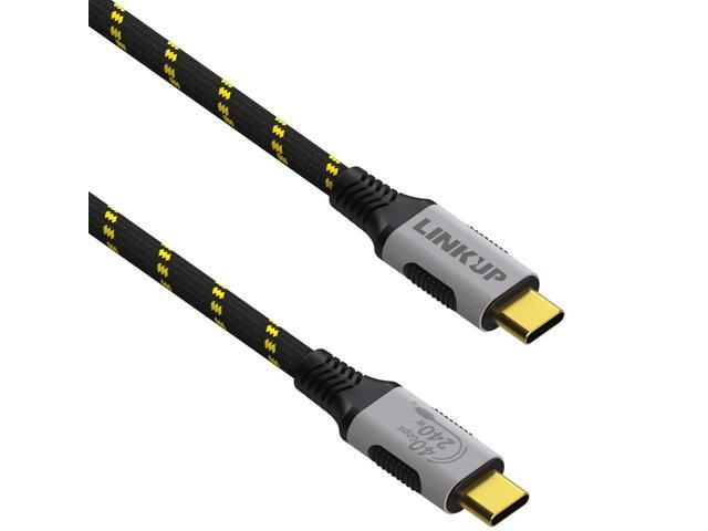 LINKUP - USB 4.0 240W Fast Charging 40Gbps Data Type-C Cable - Thunderbolt 3/4 Compatible, 8K@60Hz Video, Durable Sleeved Jacket - for All USB-C...