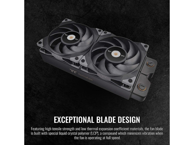 Thermaltake ToughFan 12 High Static Pressure 2000 PWM, Metal-Reinforced Motor Hub, Gen.2 Hydraulic Bearing 120mm Case/Radiator Fan (2 Pack)...