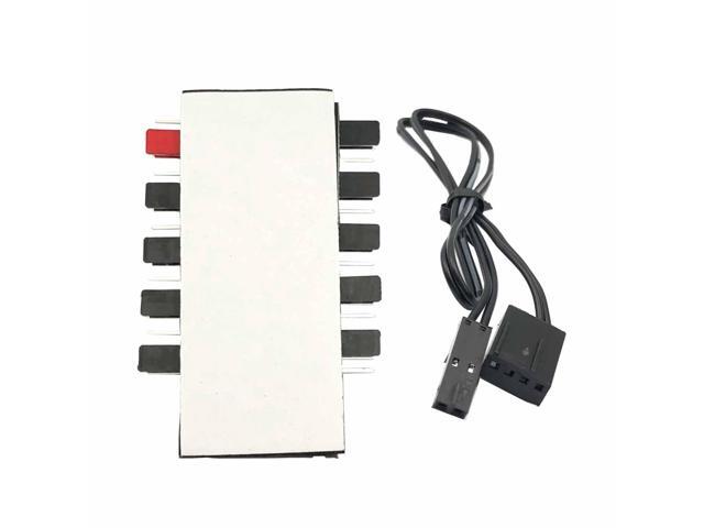 1-Pack 10 Way 4Pin PWM PC Fan Hub with Cable Computer Cooling Fan Power Cable Extender PCB Adapter SATA 1 to 10 Multi Way Splitter