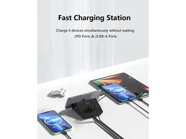 USB C Charging Station 45W USB C Charger Block with 2 USB C 20W PD Fast Charging Station for Multiple Devices for iPhone 14/13/12/11, Samsung...