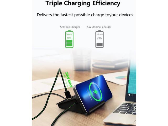 USB C Charging Station 45W USB C Charger Block with 2 USB C 20W PD Fast Charging Station for Multiple Devices for iPhone 14/13/12/11, Samsung...