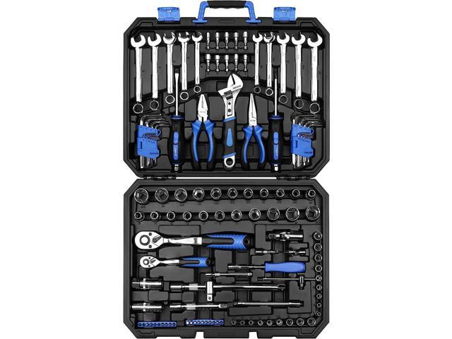 DEKOPRO 118 Piece Tool Kit Professional Auto Repair Tool Set Combination Package Socket Wrench with Most Useful Mechanics Tools