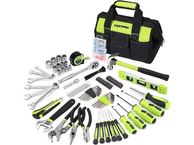 FASTPRO 236-Piece Home Repairing Tool Set, Mechanics Hand Tool Kit with 12-Inch Wide Mouth Open Storage Bag, Household Tool Set for DIY, Home...