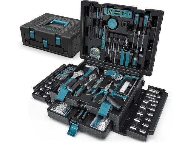 Sundpey 379-PCs Home Tool Kit - Protable Complete Household and Auto Repair Tool Set - Hand General Basic Tool Box Storage Case with Drawer - Full...