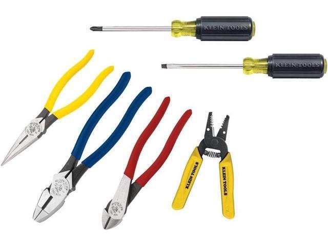 Klein Tools 92906 Tool Set, Basic Tool Kit has Klein Tools Hand Tools for Apprentice or Home: Pliers, Wire Stripper / Cutter, Screwdrivers, 6-Piece