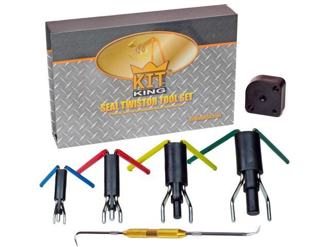 Kit King - Rod Seal Install Tool Set - 5 Piece Hydraulic U-Cup Twistor Installation Tool Set