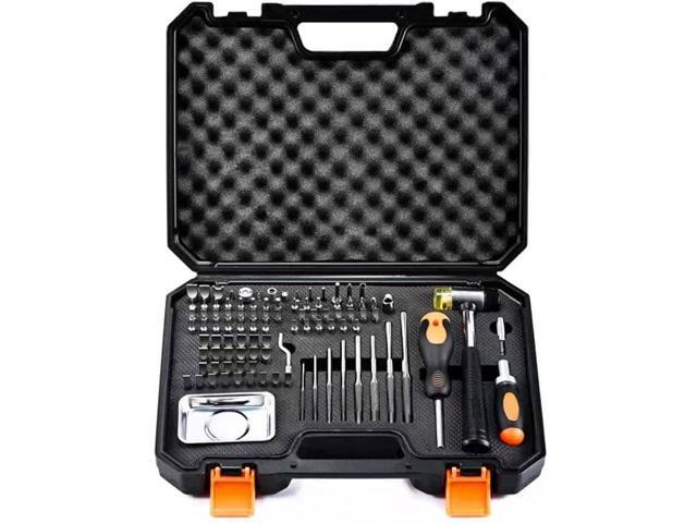 KNINE OUTDOORS Screwdriver Set Engineering Repair Kit Maintenance Tools Durable Construction Accessories with Ratcheting Wrench Rubber Mallet Bits...