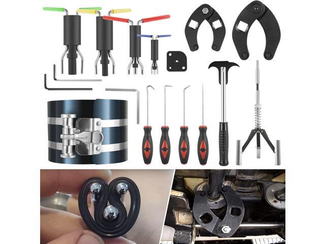 Hydraulic Cylinder Repair Tool kit For skid steers, loaders, backhoes Include gland wrench U-seal installer tools Seal puller Smooth type Piston...