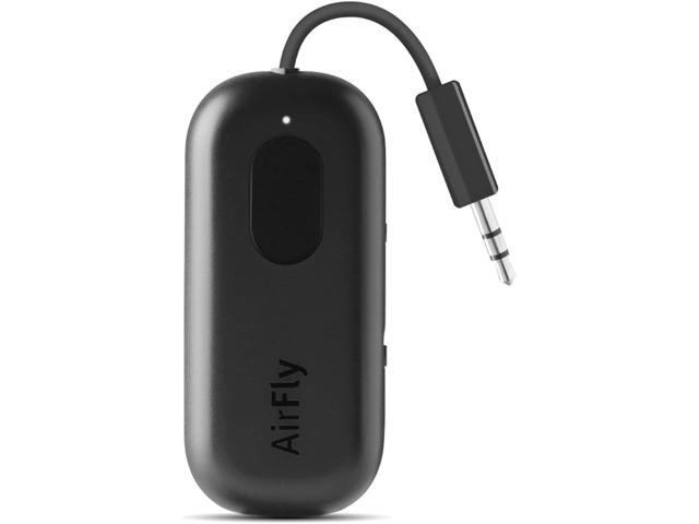 Twelve South AirFly Pro Bluetooth Wireless Audio Transmitter/Receiver for up to 2 AirPods/Wireless Headphones; Use with Any 3.5 mm Audio Jack, Black