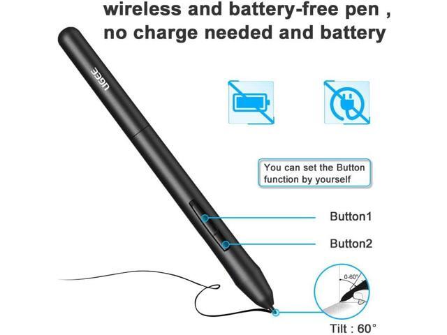 UGEE Graphics Drawing Tablet, M708 V2 10x6 Inch Ultra Thin Large Graphics Drawing Tablets Art Pad with 8 Hot Keys 8192 Level Battery-Free Stylus...