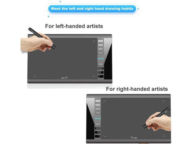 UGEE Graphics Drawing Tablet, M708 V2 10x6 Inch Ultra Thin Large Graphics Drawing Tablets Art Pad with 8 Hot Keys 8192 Level Battery-Free Stylus...