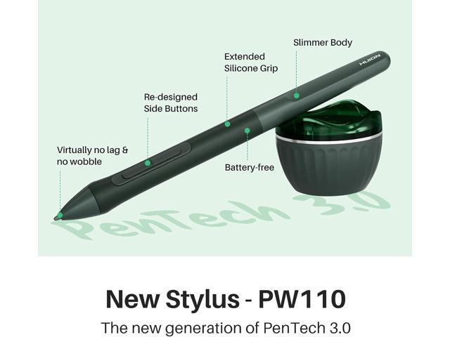 2023 HUION Inspiroy 2 Medium Drawing Tablet with Scroll Wheel 8 Customized Keys Battery-Free Stylus for Digital Art, Design, Sketch, 9x5inch...