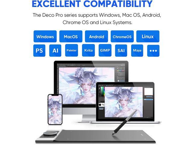 XPPen Deco Pro MW Bluetooth Graphics Tablet 11×6 Inches Wireless Drawing Tablets Painting Pen Tablet for Drawing and Remote Learning (Deco Pro MW)