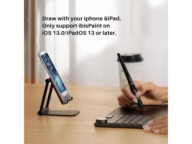 Wireless Drawing Tablet HUION Inspiroy Keydial KD200 Bluetooth Graphic Tablet with Keyboard Dial 5 Customized Express Keys Battery-Free Pen,...