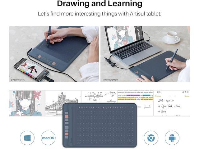 Artisul A1201 Drawing Tablet 12 Inch Graphics Drawing Tablet 8192 Levels Pressure Battery-Free Stylus Digital Drawing Tablet for...