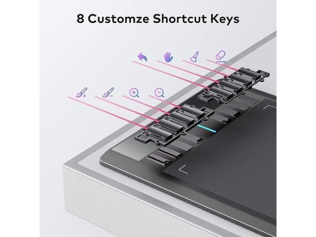 UGEE M708 V3 Graphics Drawing Tablet,10X6 Inches Digital Drawing Tablet with 8 Hot Keys 8192 Levels Pen Compatible with Chromebook, Linux, Windows...