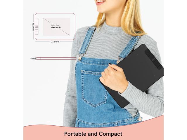 VEIKK VK640 Drawing Tablet 6 x4 inch OSU Tablet with Battery-Free Stylus for Android, Windows, Mac, Chrome, Linux OS, Support Tilt Function(8192...