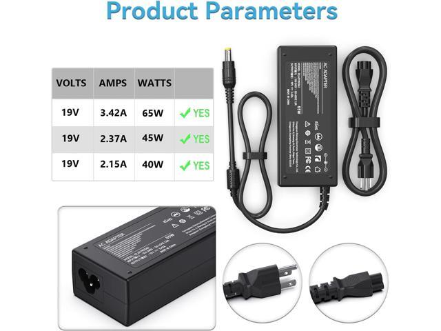 19V 3.42A 65W AC Laptop Charger for Acer Aspire 5 E15 E1 F15 ES1 E5-574 E5-575 E5-575-33BM A515-43-R19L Aspire 7560 5517 5253 5750 5250 5349 5552...