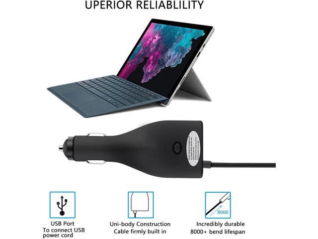 Surface Car Charger, 42W 12V 2.58A Power Supply for Microsoft Surface Pro 3/Pro 4/Pro 5/Pro 6, Surface Book, Surface Go, Surface Laptop with 5V...