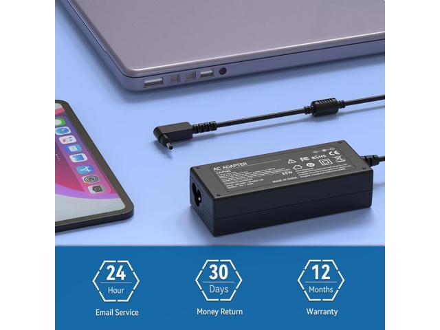 65W Laptop Charger Compatible with Acer Chromebook N15Q9 N15Q8 & Aspire 5 Series - Replacement Power Cord (3.0mm*1.1mm)