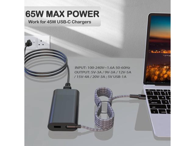Original Replacement New Version 65W HP USB C Laptop Charger for HP Elitebook x360, Spectre X360, HP Chromebook, Elite x2, ProBook, Split x2,...