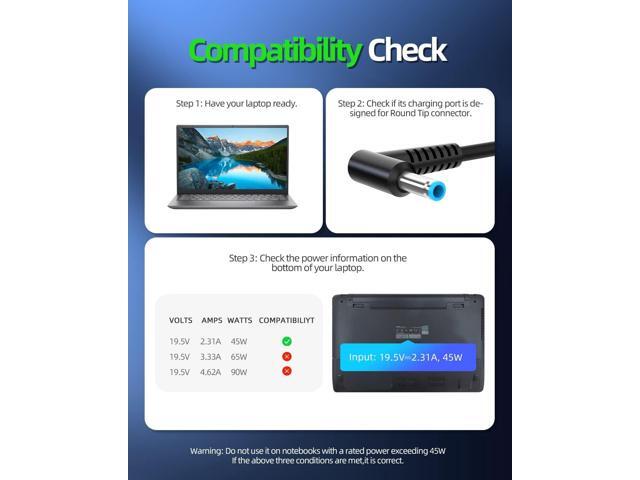 45W Model Charger Fit for HP 14-dq0xxx 14-dq0051dx 14-dq0052dx 14-dq0054dx 14-dq0055dx 14-dq0011dx 14-dq0002dx 14-dq0003dx 14-dq0005dx 14-dq0001dx...