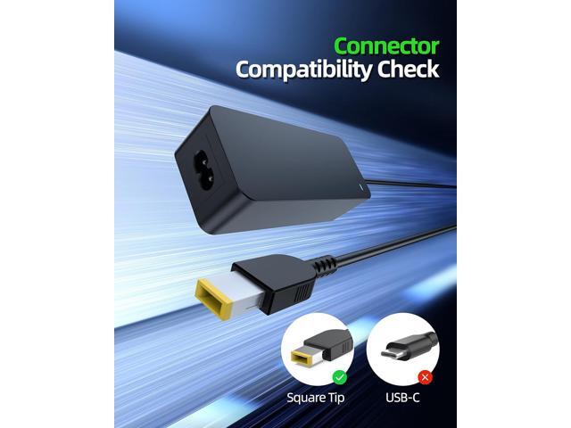 65W 45W Charger Fit for Lenovo Thinkcentre Ideacentre Laptop Desktop All in one PC, (Safety Certified by UL), 10Ft Power Cable, Slim Tip Connector