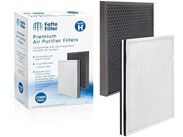 Fette Filter - FLT9200 True HEPA Air Purifier Filter H and Carbon Combo Pack Compatible with FLT9200 for AC9200 Air Purifier - (1 HEPA & 1 Carbon...
