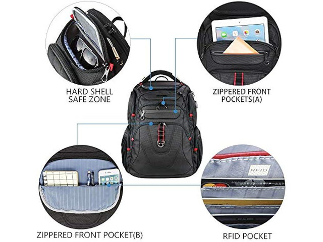 KROSER TSA Friendly Travel Laptop Backpack 17.3 inch XL Computer Backpack Water-Repellent College Daypack Business Backpack with RFID Pockets & USB...