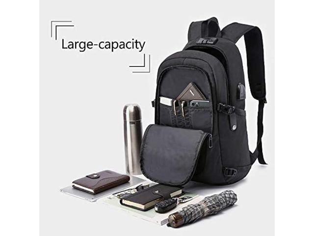 Travel Laptop Backpack,Anti Theft Business Slim Laptop Backpack with USB Charging Port Lock,Durable Water Resistant Work Computer Bag for Men...