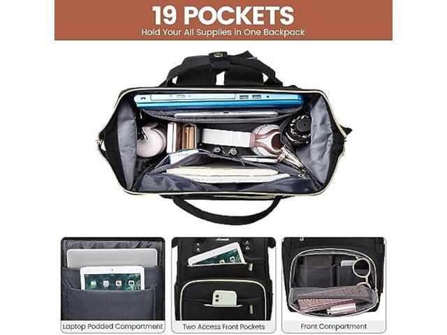 LOVEVOOK Laptop Backpack for Women,15.6 Inch Professional Womens Travel Backpack Purse Computer Laptop Bag Nurse Teacher Backpack,Waterproof...