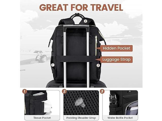 LOVEVOOK Laptop Backpack for Women,15.6 Inch Professional Womens Travel Backpack Purse Computer Laptop Bag Nurse Teacher Backpack,Waterproof...