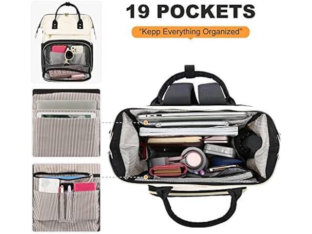 LOVEVOOK Laptop Backpack for Women Fashion Business Computer Backpacks Travel Bags Purse Doctor Nurse Work Backpack with USB Port, Fits 15.6-Inch...