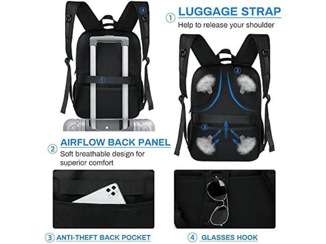 RAINSMORE Laptop Backpack 17 Inch Large Travel Backpack for Men Women Waterproof Computer Backpack Work Business College Backpack Bookbag TSA...